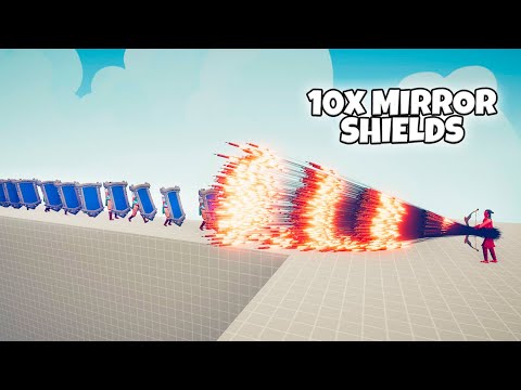 10x MIRROR SHIELDS vs GODS | TABS Totally Accurate Battle Simulator Gameplay