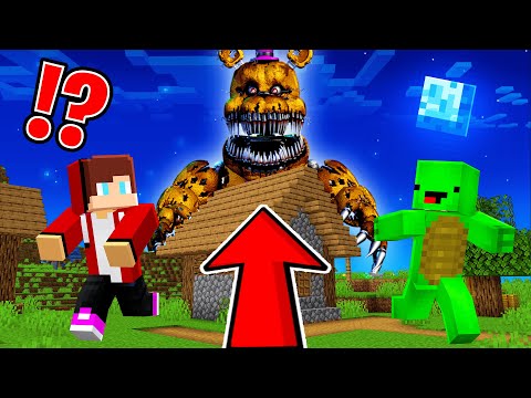 Scary ANIMATRONIC vs JJ and Mikey is CHASING at 3:00 PM in Minecraft Challenge Maizen JJ Mikey