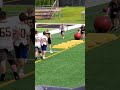 Running drills at Adrian College Football Camp 