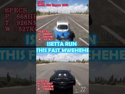 Thumbnail for Sleeper BMW Isetta 300 Export 1957 VS Bugatti Chiron 2018 - Drag Race - Forza Horizon 5 #shorts by BMW Isetta