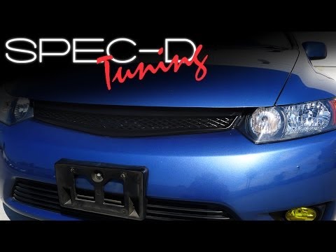 SPECDTUNING INSTALLATION VIDEO: 2006 - 2008 HONDA CIVIC 2 DOOR COUPE FRONT GRILL