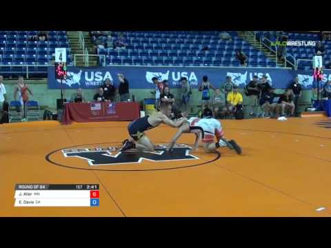 Junior FS 160 Round of 64 - Jake Allar (MN) vs. Elijah Davis (CA)