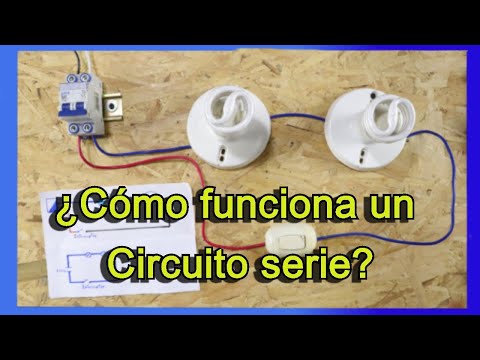Como Instalar un circuito serie de 2 focos accionado por un interruptor.