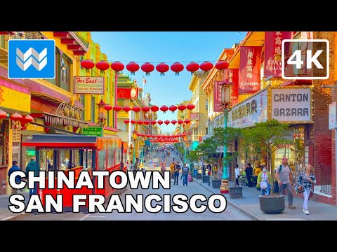 [4K] Chinatown in San Francisco, California USA - Walking Tour Vlog & Travel Guide 🎧 Binaural Sound