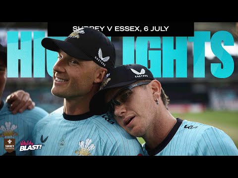 HIGHLIGHTS: Surrey fall to narrow four-wicket defeat to Essex | Vitality Blast