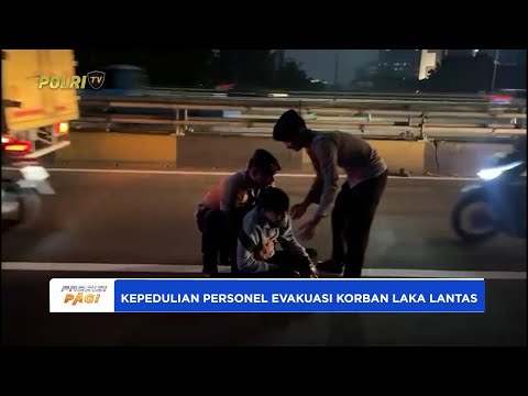 SAMAPTA POLDA METRO JAYA RESPONS CEPAT EVAKUASI KORBAN LAKA TUNGGAL