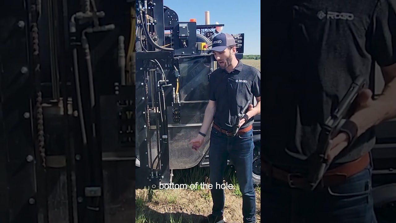 Depth sensor on robotic soil sampling arm #agtech