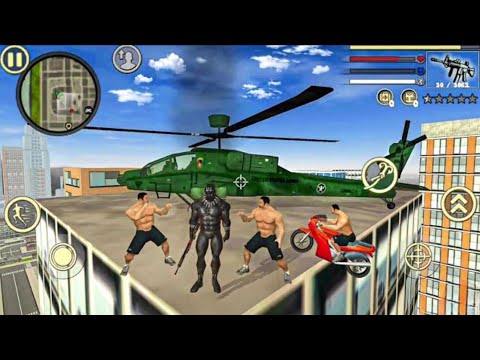 Black Panther Rope Hero Vice Town Crime Simulator #4 - Android Gameplay