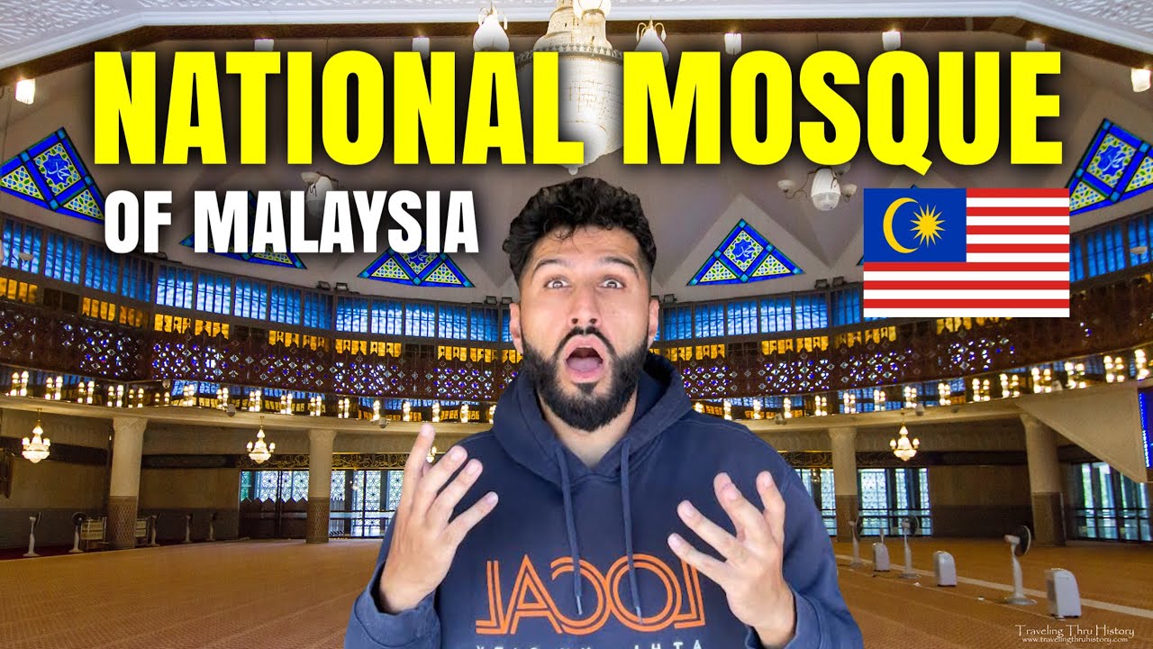 Join a traveler as they explore the breathtaking National Mosque of Malaysia in this video.