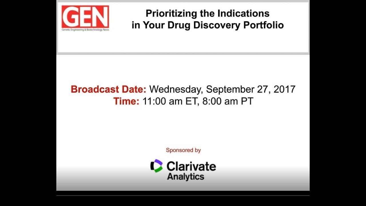 Prioritizing the Indications in Your Drug Discovery Portfolio