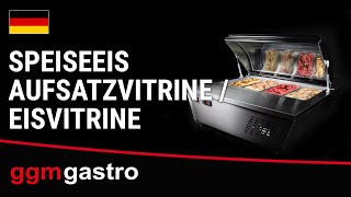Vetrina gelato da banco - 805 mm - per 4 contenitori per gelato da 5 L - coperchio a cupola