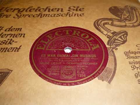 Trude Lieske und Gerhard Pechner, Es war einmal ein Musikus, Operettenschlager, 1929