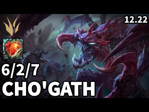 Cho'Gath Jungle vs Hecarim - KR Master | Patch 12.22