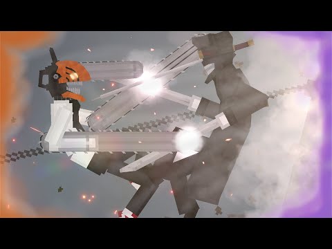 Chainsaw Man vs Katana Man Round Two In People Playground