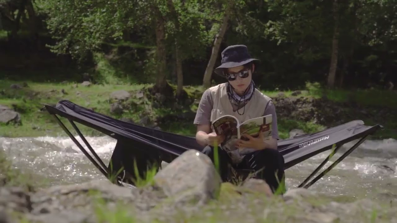 Гамак розкладний одномісний Naturehike Outdoor Folding Hammock NH20JJ011, 300D Oxford, чорний