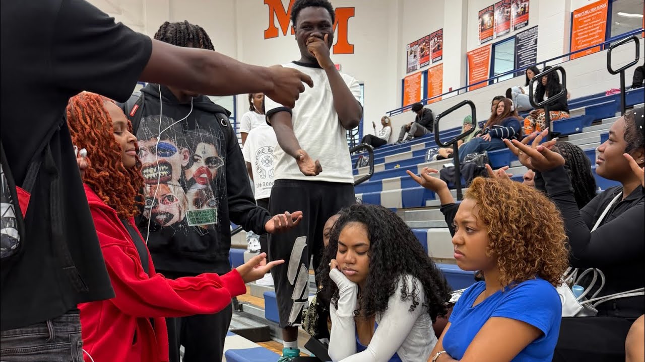 The Students clown Hope & Faith for returning back to school at 5th Year Seniors!