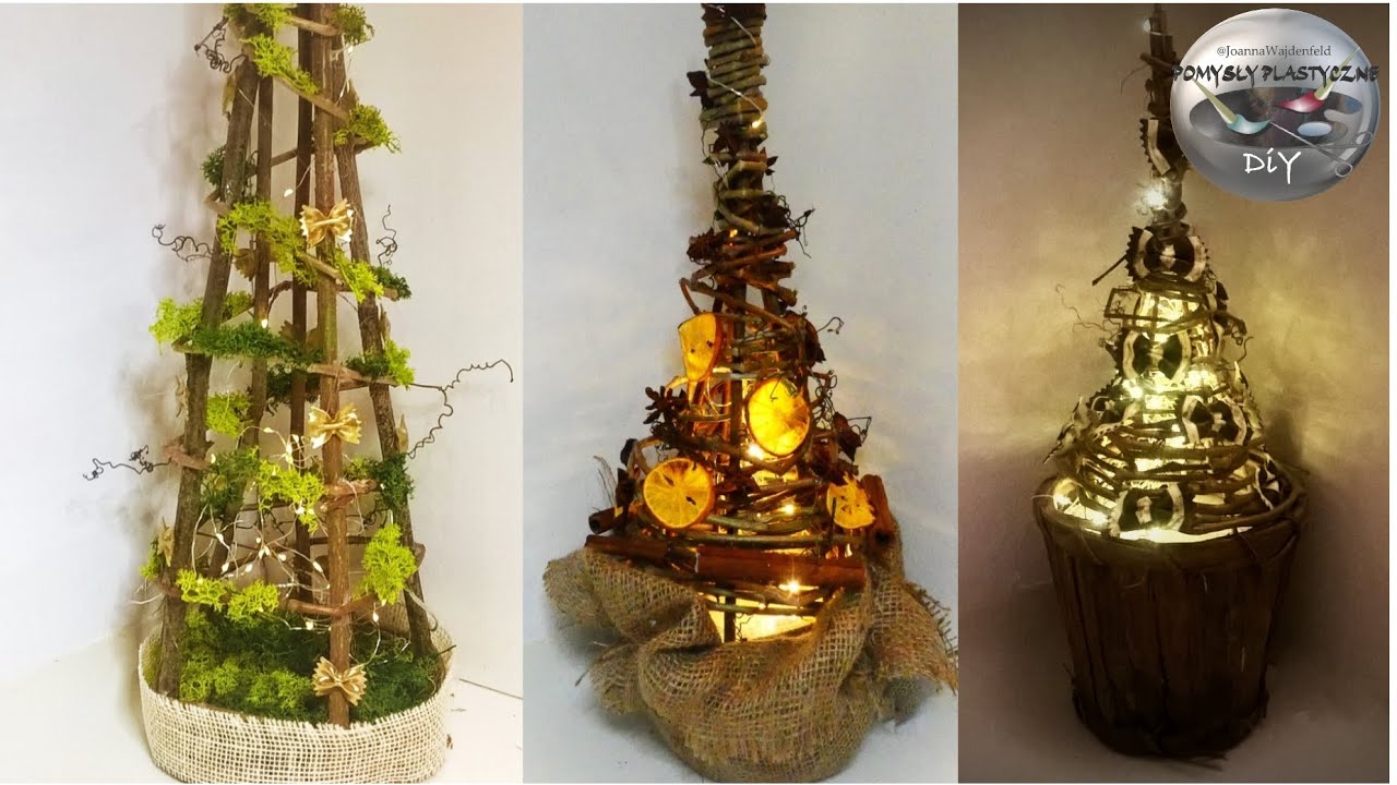 Trzy pomysły jak zrobić choineczki z patyczków - Pomysły plastyczne DiY