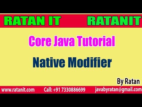 Core Java Tutorial Modifiers In Java Native Modifier By Ratan Sir