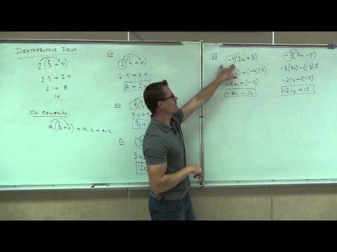 Prealgebra Lecture 3.1: Simplifying Algebraic Expressions