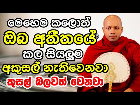 මෙහෙම කලොත් ඔබ අතීතයේ කරපු සියලුම අකුසල් නැතිවෙනවා කුසල් මතුවෙනවා | Ven Hasalaka Seelawimala Thero