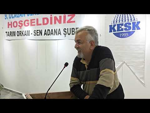 Münir Korkmaz, Tarım Orkam-Sen Adana Şube 9. Olağan Genel Kurulunda Konuştu.