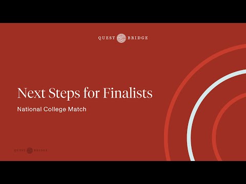 Next Steps for Finalists
