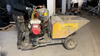 Betongmoped Linden-Alimak bensin och gasoldrift med tippbart fla concrete mixer | Image 4 - Machineryline