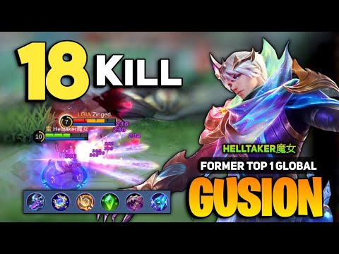 18 KILL! Gusion Best Build 2022 [ Former Top 1 Global Gusion Gameplay ] Helltaker魔女 - Mobile Legends