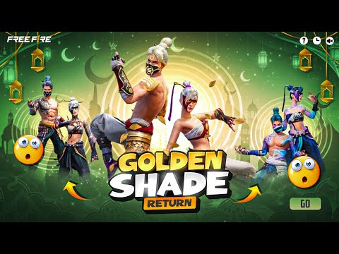 GOLDEN SHADE🤩BUNDLE RETURN💯Date আসছে | FRRE FIRE NEW EVENT | FF NEW EVENT BD SERVER