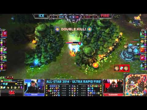 Bjergsen Ezreal Triple kill on All-Star 2014 U.R.F. -  Great Ezreal Play
