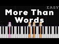 More Than Words - Extreme x Westlife | EASY Piano Tutorial