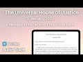 Universal House Of Justice Message To The Auxiliary Board Members Throughout The World 3 JAN 2022