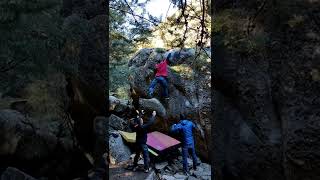 Video thumbnail of Lance del Manglar, 7A+. La Pedriza