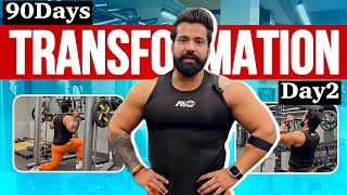Day-2 Tuesday|| Legs, Delts,Calves , Core|| 90 Days Transformation