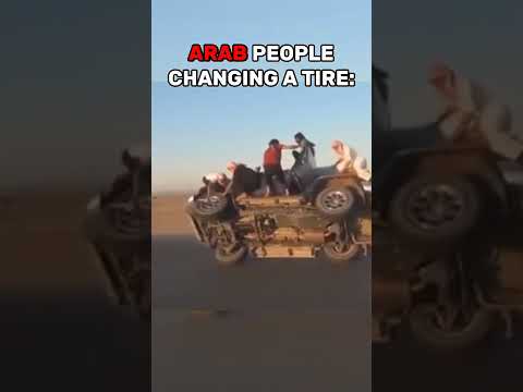 Normal people changing a tire vs arabs #cars #car #edit #fy #drift #arab #tire #fyp #fy #foryoupage