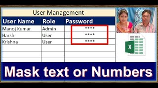 Mask text or Numbers | hide text with star in excel |
