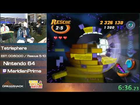 DreamHack Winter 2018 Speedruns - Tetrisphere (Rescue 5-10) by MeridianPrime