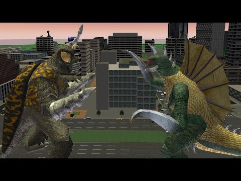 Godzilla Destroy All Monsters Melee: Megalon VS Gigan (Hard) [GCN]