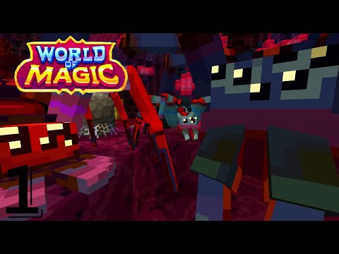 Minecraft: World Of Magic PART 1 - THE CURSED FOREST! Giant Spider Boss | Minecraft Marketplace...