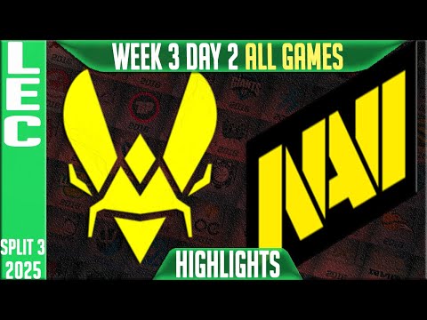 VIT vs NAVI ALL GAMES Highlights | LEC W3D2 Split 3 | Team Vitality vs NAVI