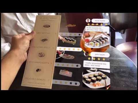 AR Restaurant Menu Concept made with ARKit