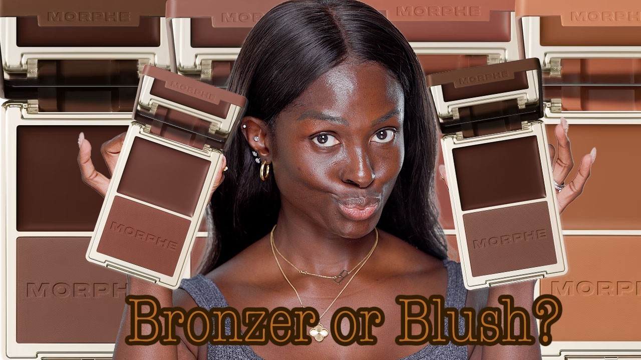 *New* Morphe Cheek Thrills Bronzer DUO On Darkskin....Is It A Blush Or Bronzer?! // Ohemaa Bonsu