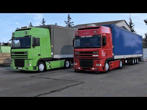 ETS2 1.45 ProMods 2.62 Convoy Multiplayer with mods DAF XF 95 - 510 (Vyborg 🇷🇺-Saint Petersburg 🇷🇺)