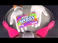 ASMR Rainbow Nerds Candy Ice Cream Rolls Oddly Satisfying Street Food Tapping Scratching 4k
