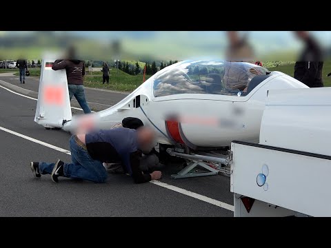 Wasserkuppe: SEGELFLUGZEUG fliegt über Landebahn hinaus