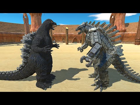 HEISEI GODZILLA VS MECHA GODZILLA AT ARENA - Animal Revolt Battle Simulator