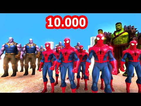 10.000 SÜPER KAHRAMAN VS THANOS 😱 - Ultimate Epic Battle Simulator