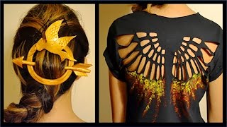 HUNGER GAMES SHIRT &amp; HAIR PIN- DIY