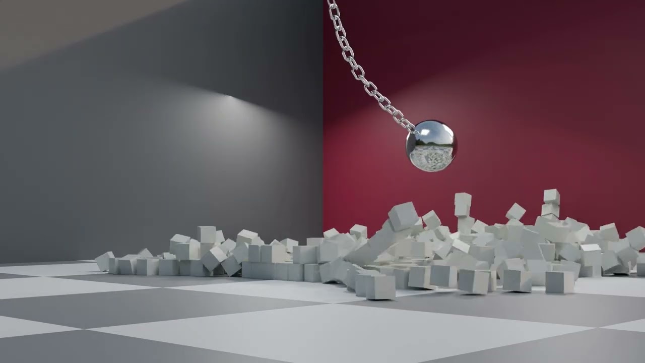 Wrecking Ball Physics Simulation Asset 3D Model