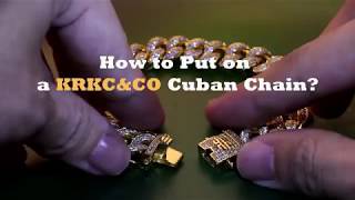 How to Put on/Unlock a KRKC&CO Iced Out Cuban Link Chain